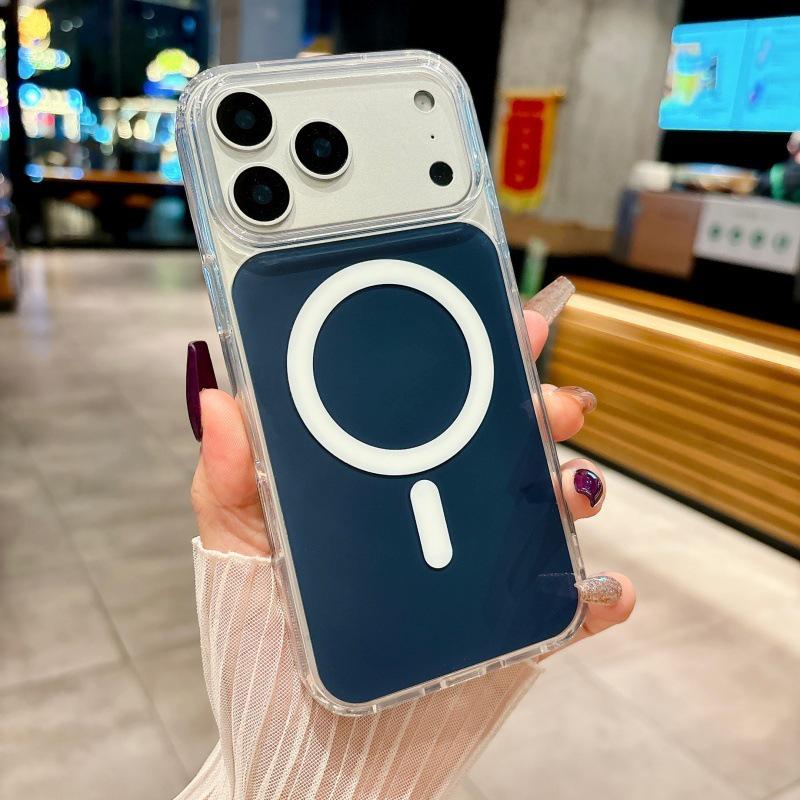 Совместимо с iPhone 17 Pro, 16, 15 Max и 14: Магнитный прозрачный противоударный защитный чехол