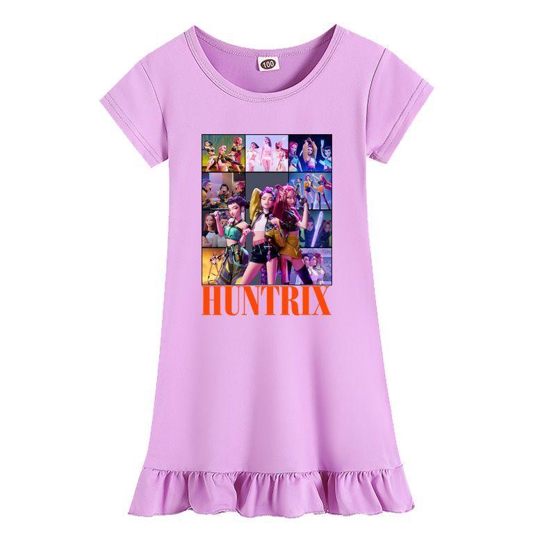 Детское повседневное платье Kpop «Охота на ведьм», летнее домашнее платье для сна для девочек