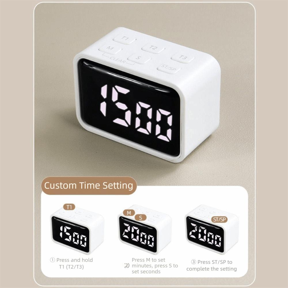 Светодиодный цифровой таймер Мини-таймер обратного отсчета Прочный кухонный таймер для дома