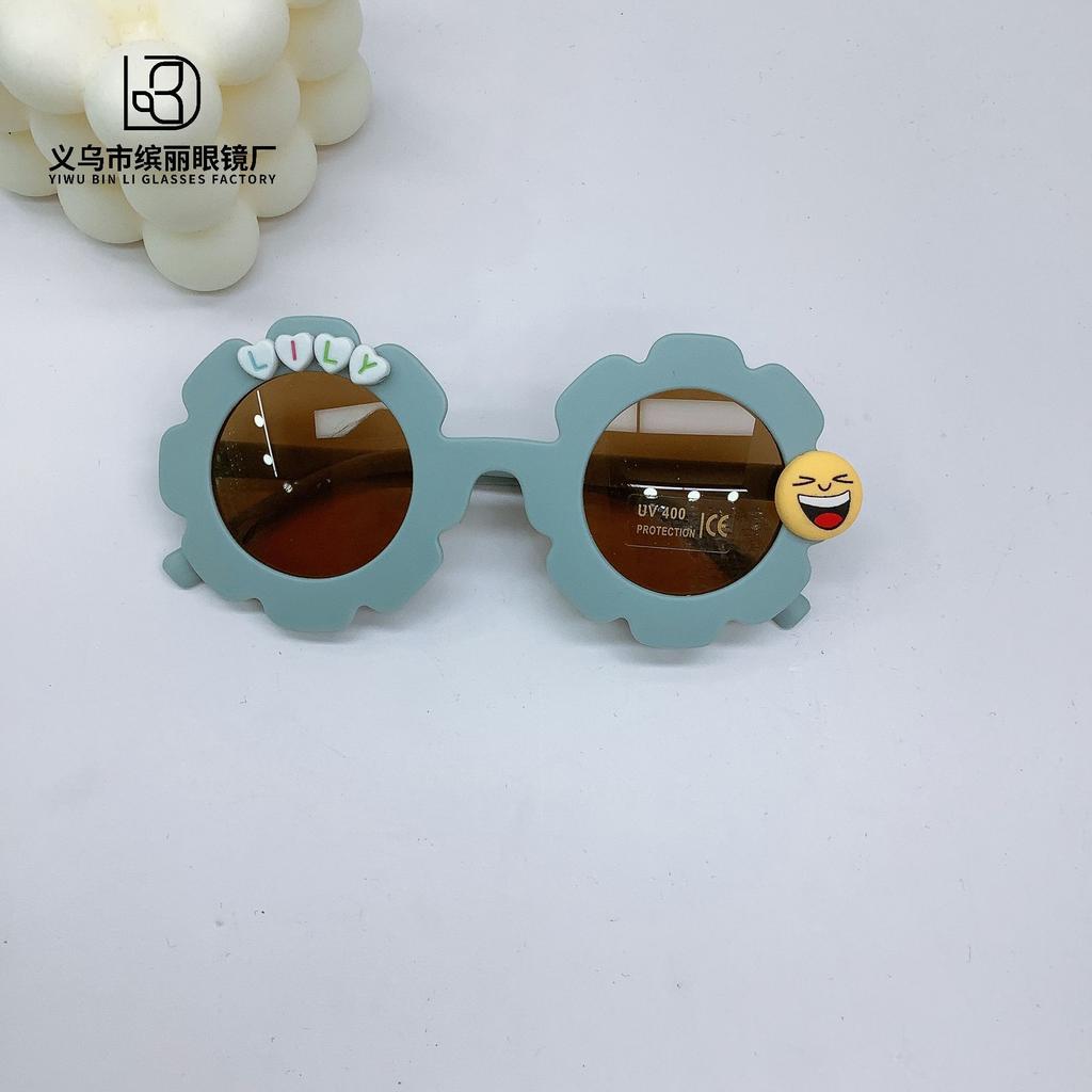 Retro Fashion Diy Baby Sunglasses Travel Sunscreen Uv Protection Expression Bag Children Sunglasses Photo Glasses