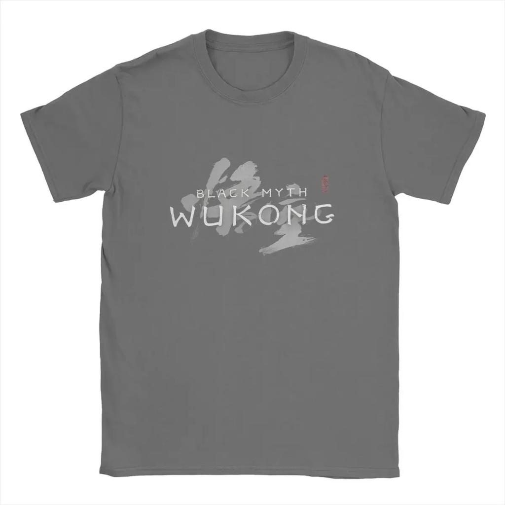 The Most Popular Game Character Black Myth Wukong T Shirts Cotton Awesome O Neck Monkey King Sleeve Clothes Gift Idea