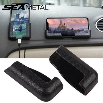SEAMETAL Автомобильный держатель для телефона-подставка, сумка для мобильного телефона, многофункциональный черный карманный органайзер для сотового телефона, сумка для хранения автомобиля, наклейка