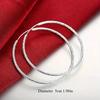 Xiaomi Charming 925 Sterling Silver 50/60mm Smooth Round Large Earrings for Women, Party Gifts, Wedding Jewelry Accessories