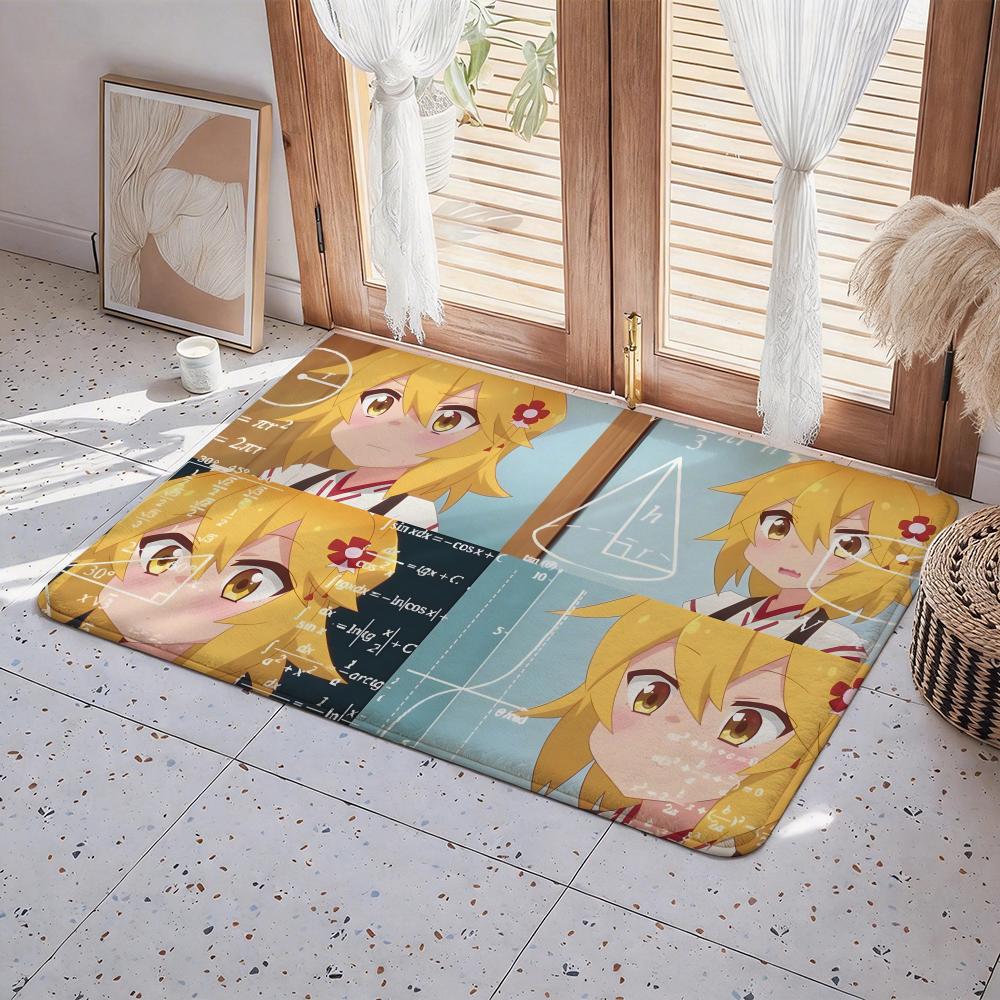 Anime T The Helpful Fox Senko san Floor Mat Eco Flannel Doormat Non Slip Odorless Indoor Floor Rug Soft Short Plush Home Mat