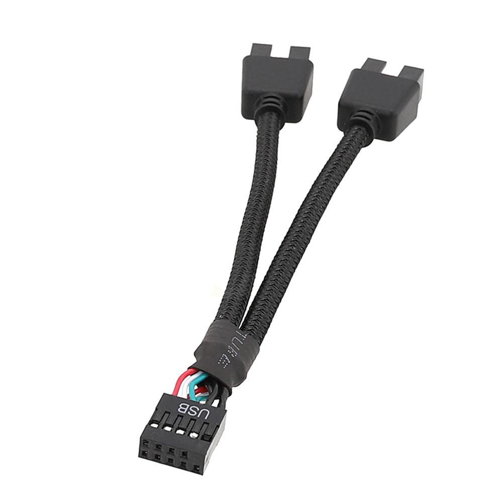 12 см компьютер материнская плата USB удлинитель кабель 9 контактов 1 мама на 2 папа Y разветвитель аудио HD удлинитель кабель концентратор разветвитель адаптер
