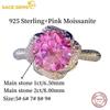 Sace Gems Сертифицированное GRA 1-2CT розовое кольцо с муассанитом VVS1 Lab Diamond Solitaire Кольцо для женщин Обручальное кольцо Ювелирные изделия