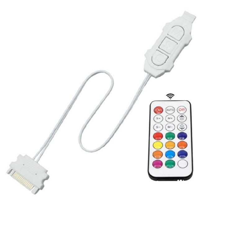 Handheld ARGB Lighting Controller Multiple Color Effects Mini Manual Switching 5V 3Pin Computer Accessory