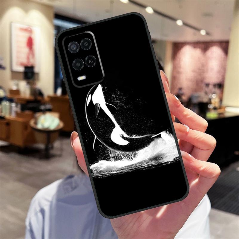 Чехол для телефона Oppo A40 A60 A80 A18 A38 A58 A78 A98 A16 A76 A96 A15 A17 A77 A74 A94 A54 A57S с изображением косатки