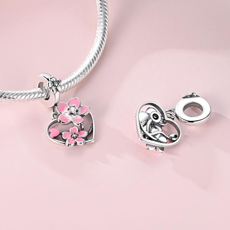 New 925 Silver Charms Pendants Fox Snail Pig Butterfly Cat Dangle Fit Women Original Bracelet DIY Jewelry Gifts