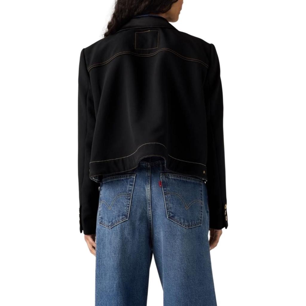 Двубортный укороченный джинсовый блейзер Sacai 0035F-0001