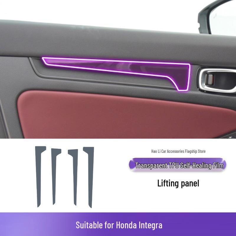 Наклейка на рычаг переключения передач Honda Integra 22-25: Прозрачная защитная пленка из ТПУ для интерьера.