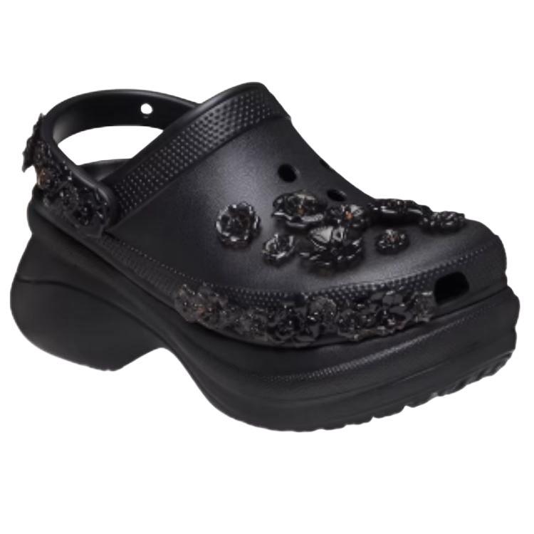 Crocs Bae Translucent Floral Clog Clogs Women's Black