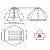 VidaXL Tente de Camping 2 Personnes, Tente d'Ombrage avec Sac de Transport, Auvent Portable avec Parois Latérales pour 94324