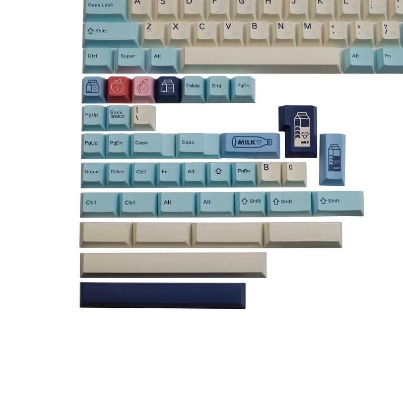 143 клавиши Fruity Milk Keycaps Profile PBT Dye Sublimation Mechanical Keyboard Keycap для MX h 61/68/87/98/104