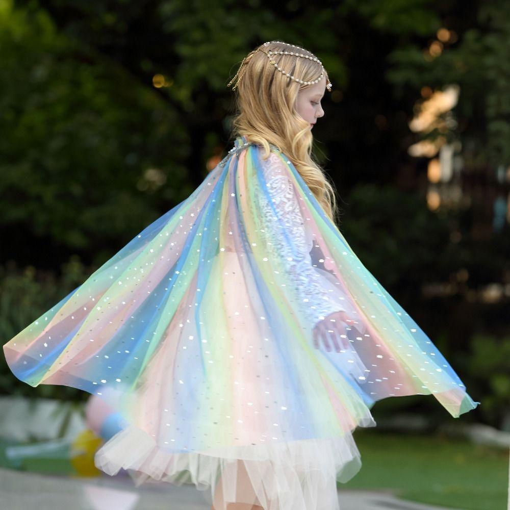 Sweet Girls Princess Cape Cute Girl Tulle Cloak New Children Costume Cloak