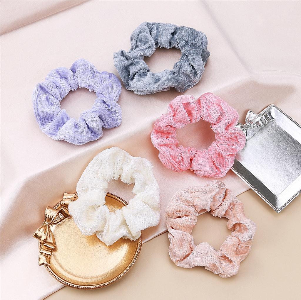 75 PCS Velvet Hair Scrunchies for Women Girls -No Damage Hair Ties Bulk - Soft Ponytail Holders for Gift