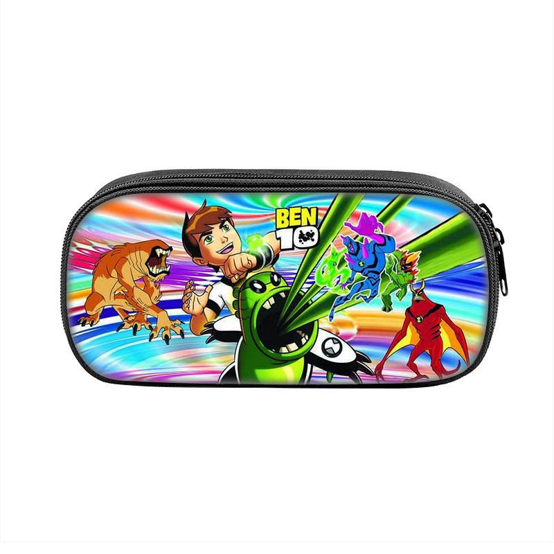 Пенал для детей Ben10 большой емкости из нейлона, органайзер для школьных принадлежностей