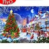 5D DIY Diamond Painting Landscape Snow Full Drill Cross Stitch Diamond Embroidery Christmas Tree Needlework Home Decor