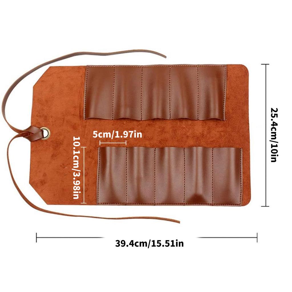 PU Tool Roll Up Pouch PU Tool Wrench Roll Chisel Bag Portable Carry Pouch Workshop Storage Woodworking Tool