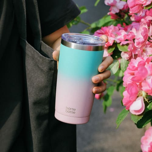 BOTTLE BOTTLE Tumbler with Lid, Spill-Resistant, 600ml Large Capacity Water Bottle, Double-Walled Stainless Steel Coffee Bottle, Vacuum Insulated, Kee