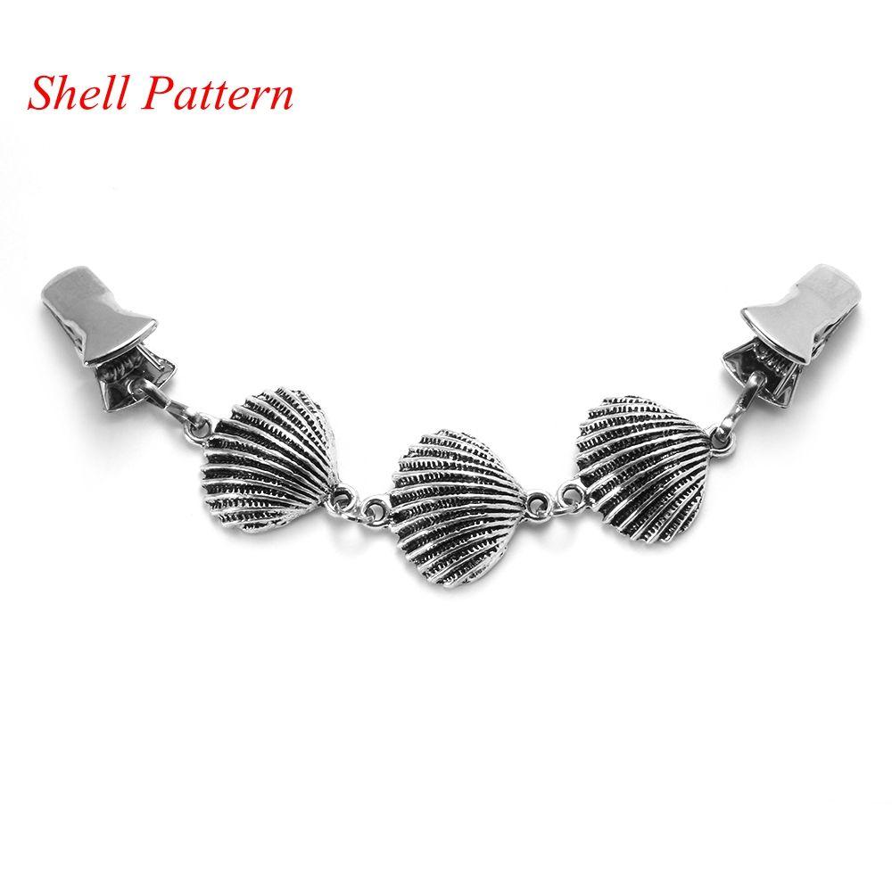 New Winter Starfish Shell Type Shawl Brooch Sweater Blouse Pin Duck Clip Clasps Cardigan Clip