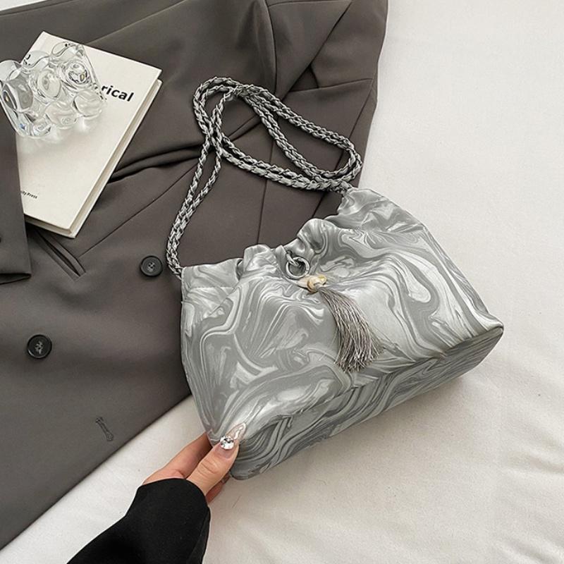 Модная сумка-ведро на шнурке, китайская сотня сумок, женская сумка через плечо с цепочкой, подвеска, украшение из искусственной кожи
