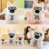 Glasses Dog Plush Toy West Highland White Terrier Doll Children Gift Day