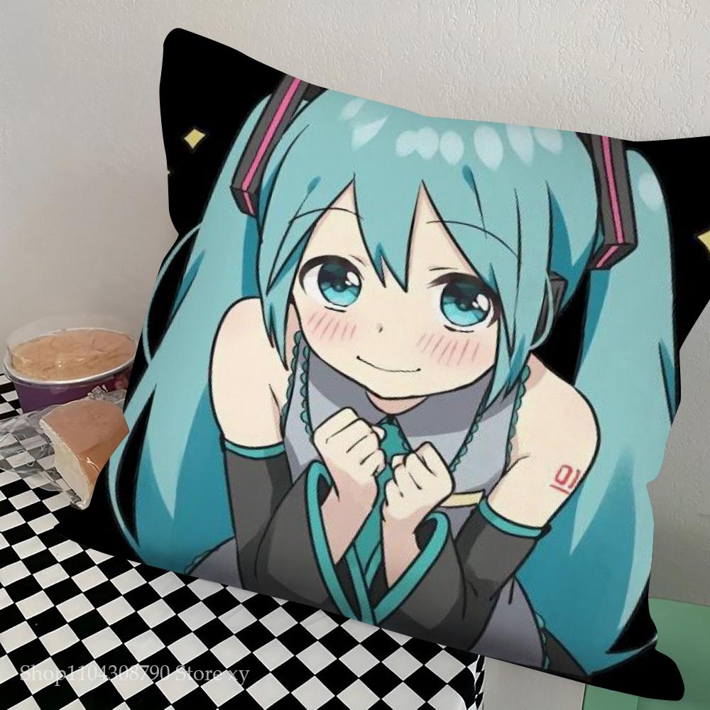 1 шт. H-Hatsunes M-Miku Наволочка Квадратная Спальня Диван Отдых Комфорт Подушка Автомобиль Гостиная Домашний Декор