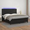 VidaXL Slatted Bed Base with Mattress and LED, Upholstered Bed, Double Bed, Adult Bedroom Interior Bed, 3135957