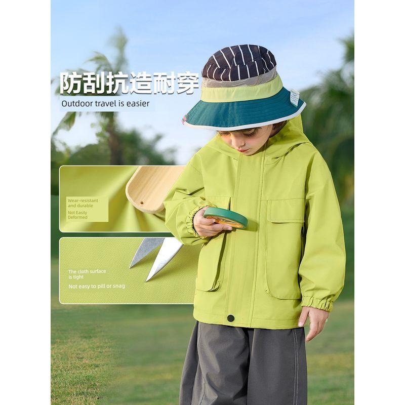 Right European Children's Spring Outdoor Windproof Jacket for Boys 2026 New Spring and Autumn Baby Sports Clothing Children's Wear