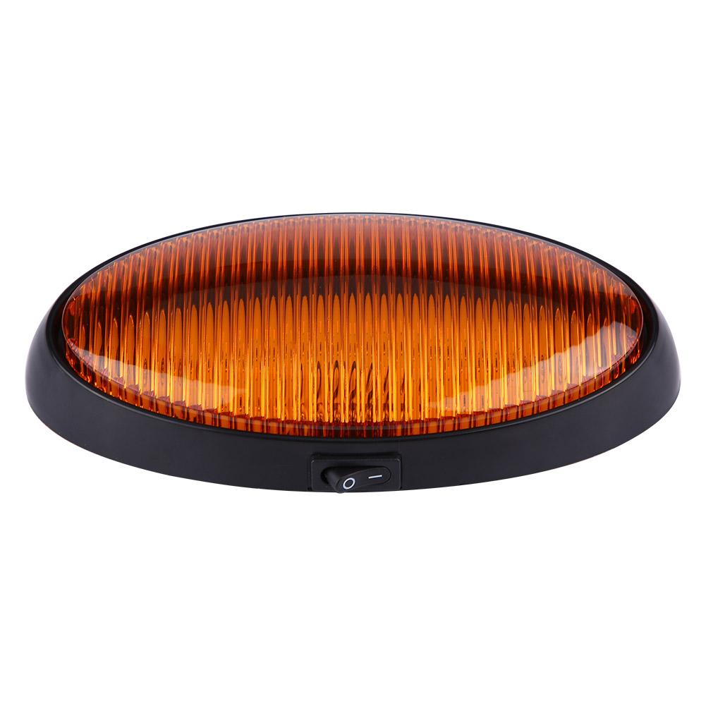 12V Car Ceiling Wall Light 16 LED for Trailer/Van/Yacht/Boat/Caravan Interior Oval Ceiling Lamp