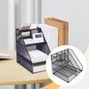 Desk File Organizer Document Holder Freestanding Office Supplies Files Storage Rack Vertical