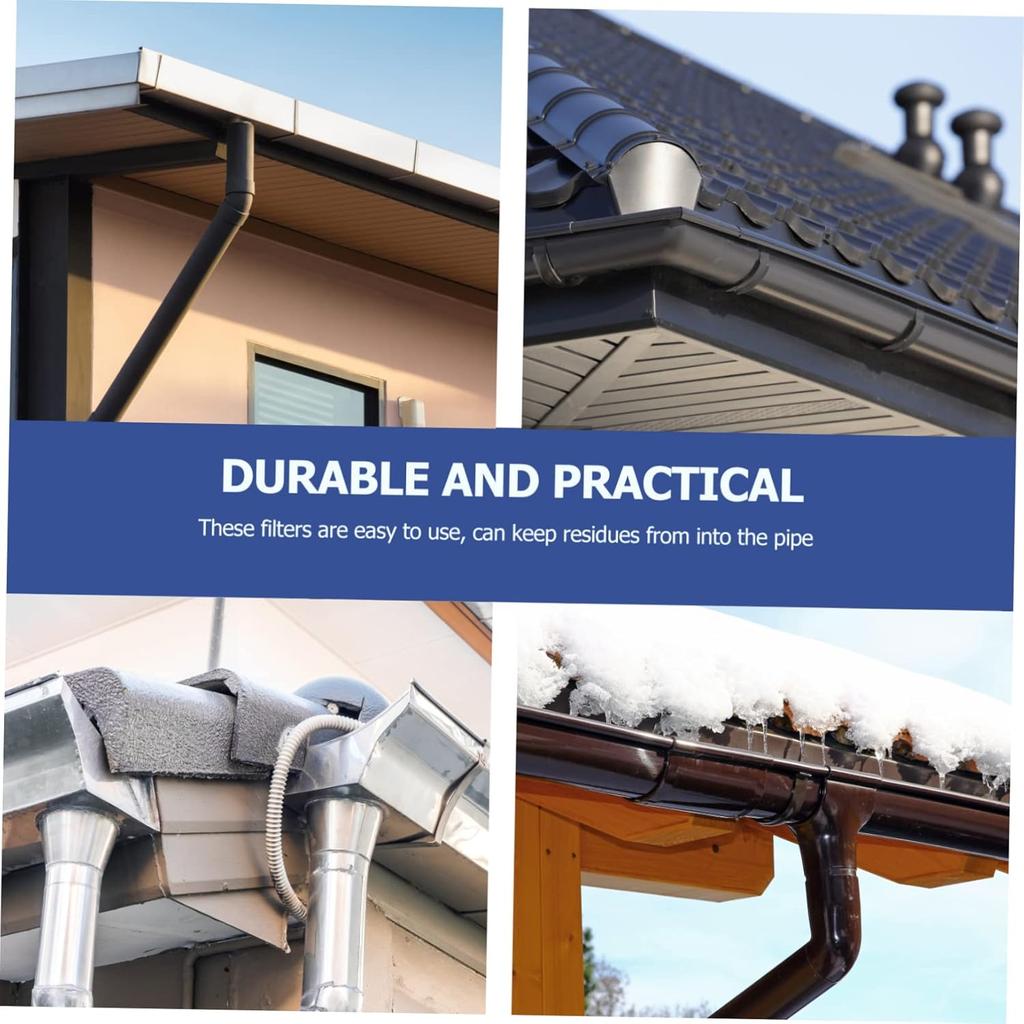 Leaf Filter Gutter Guards 3pcs Stainless Steel Retractable Roof Drain Filter Gutter Downspout Strainer