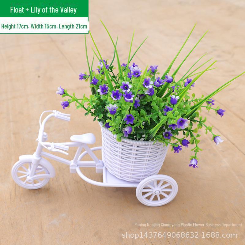 Комплект искусственных цветов для помещений: Маленькие украшения в горшках для украшения дома и автомобиля