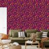 Intricate floral pattern wallpaper in purple and plum 50x1000
