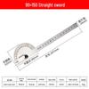 Многофункциональный транспортир и угловая линейка из нержавеющей стали для деревообработки (180 °)