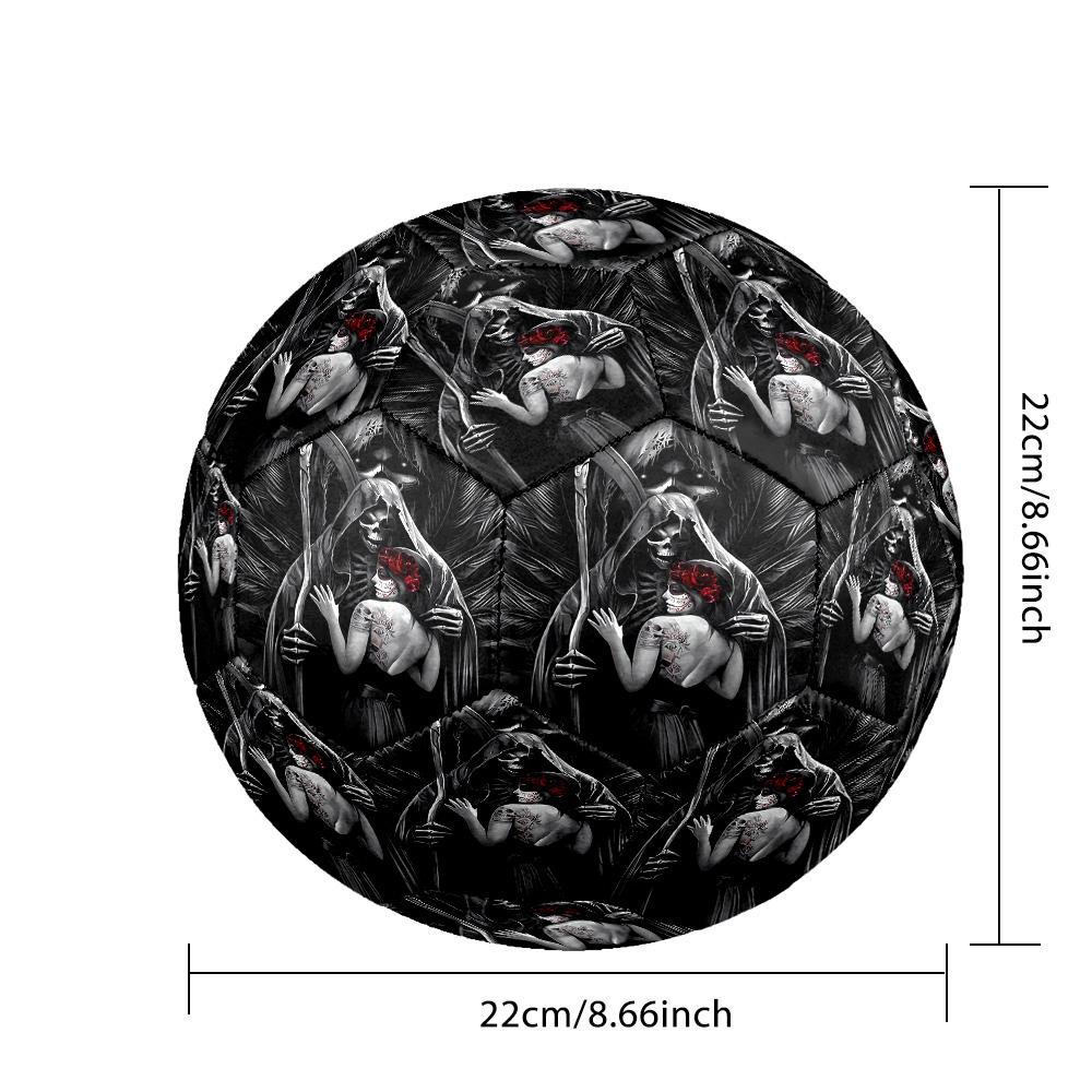 Mexico Skull Indoor Soccer Ball Size 5 Colorful All Ages Machine Stitched PVC Competition Ready Durable High-Bounce