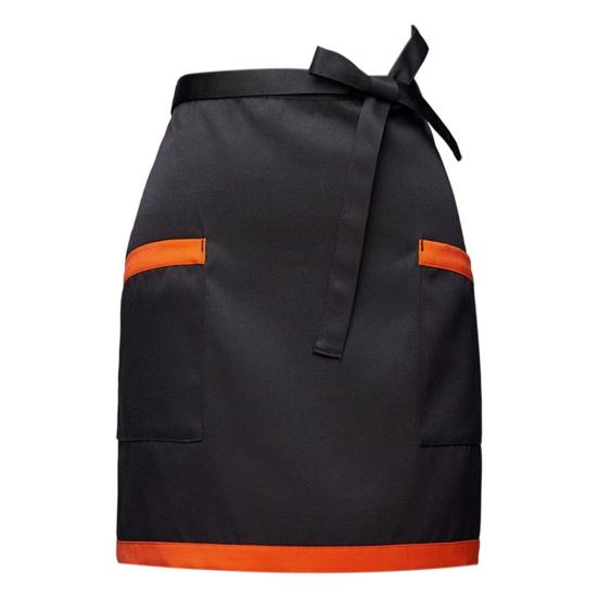 Фартук повара полудлинный с карманами однотонный шнурованный дышащий не мнется кухонный фартук для готовки