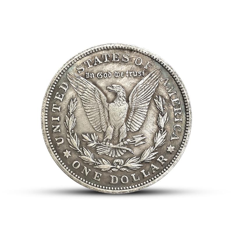 Металлическое украшение памятной монеты американского серебряного доллара