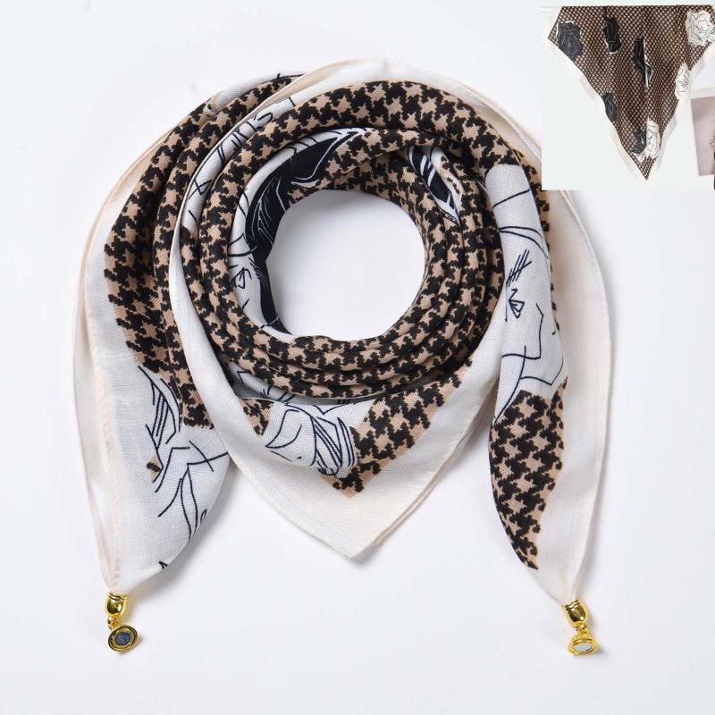 Idyllic small fresh women's imitation silk square scarf silk scarf temperament versatile scarf shawl heat