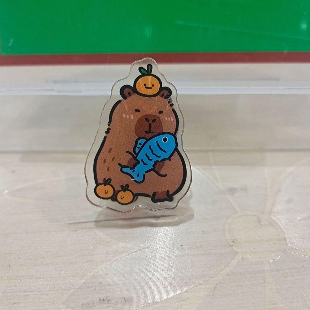 Акриловый полипропиленовый зажим для капибары, акриловый зажим для бумаги Capybara Test Paper Clip, изысканные зажимы для фотопереплета