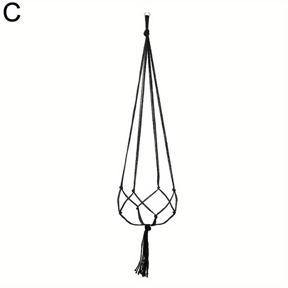1 шт. Плетеная веревочная подвесная корзина для цветов, макраме, держатель для сада, поделка, декор для балкона, аксессуары