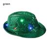 New Fashion Light Up Flashing Panama Cap Jazz Hat Sequin Led Fedora Trilby
