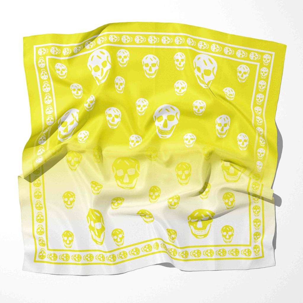 Factory Wolesale Designer Print Square Scarf Women Bandana Skull Hairband Lady Head Wraps Female Shawl Fashion Neckerchief