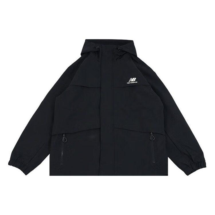 New Balance Куртки Мужские Черные С Капюшоном Умеренные Другие AMJ33359-BK