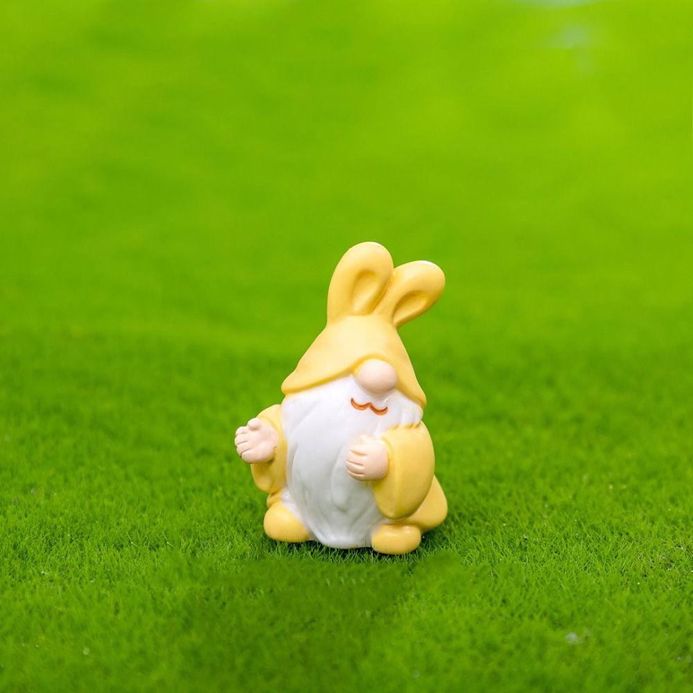 Миниатюрные безделушки из смолы, пасхальная мультяшная статуэтка гнома, подарок, мини-фигурка пасхальных гномов