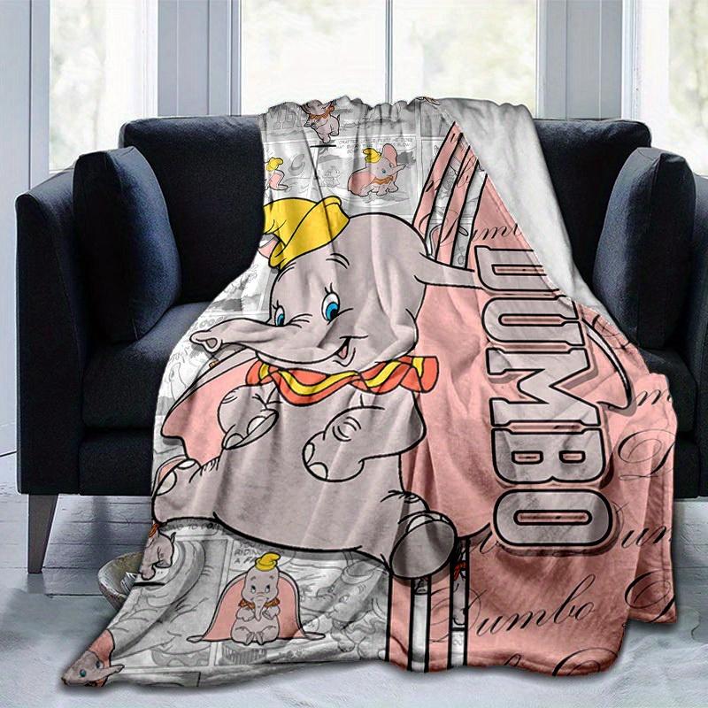 1pc. Dumbo Elephant Cartoon Print Blanket, Home, Office, Outdoor Gift for Kids and Adults