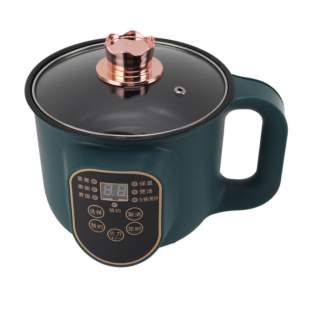 Электрическая кастрюля для приготовления пищи 1,8 л 600 Вт Портативная Легко моется Кастрюля для лапши Рамен для дома, офиса, вечеринки