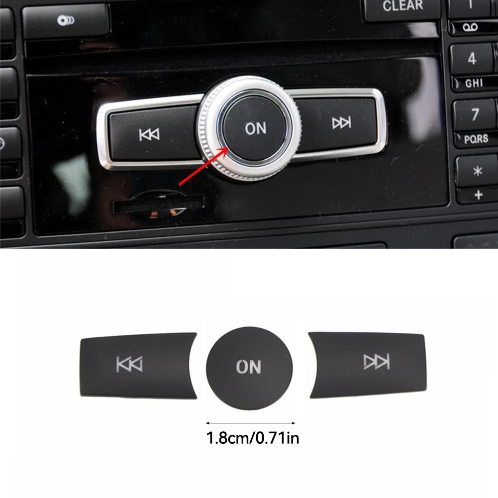 3Pcs/set Car Volume ON Buttons Cover Stickers Trim Auto Accessories For Mercedes Benz A B C ML CLS Class GLA200 ML GLK300 E260