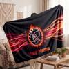 Ajax Amsterdam Personalized Fleece Blanket With Football Logo, Custom Name Text Soft Warm Home Throw Blanket